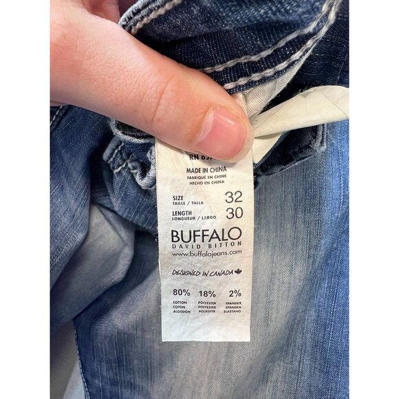 Buffalo David Bitton King Men's Slim Boot Jeans Stretch Size 32x30 Blue Denim - Picture 4 of 12